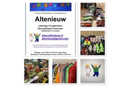 Zaterdag 14 september: Altenieuw, 2e hands kinderkledingbeurs in Arnhem Noord