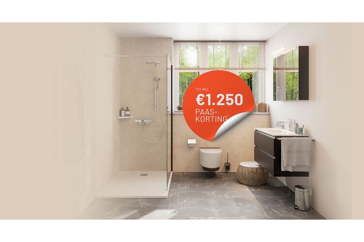 Molenaar viert paasweekend met ludieke korting op badkamers