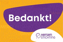 De Hersenstichting bedankt alle gulle gevers en vrijwilligers